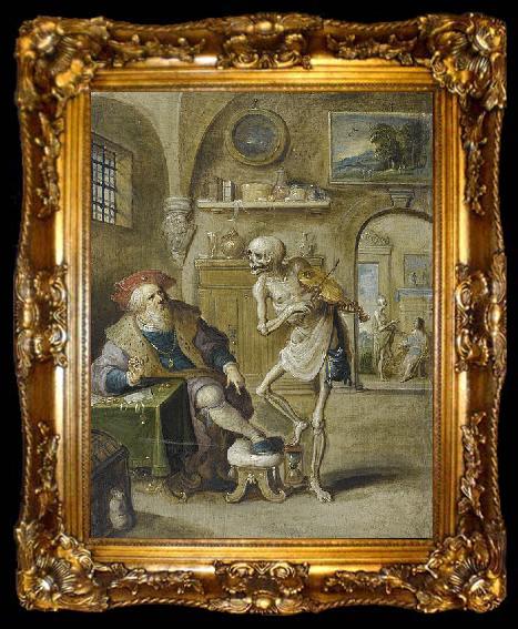 framed  Frans Francken II Der Geigende Tod, ta009-2